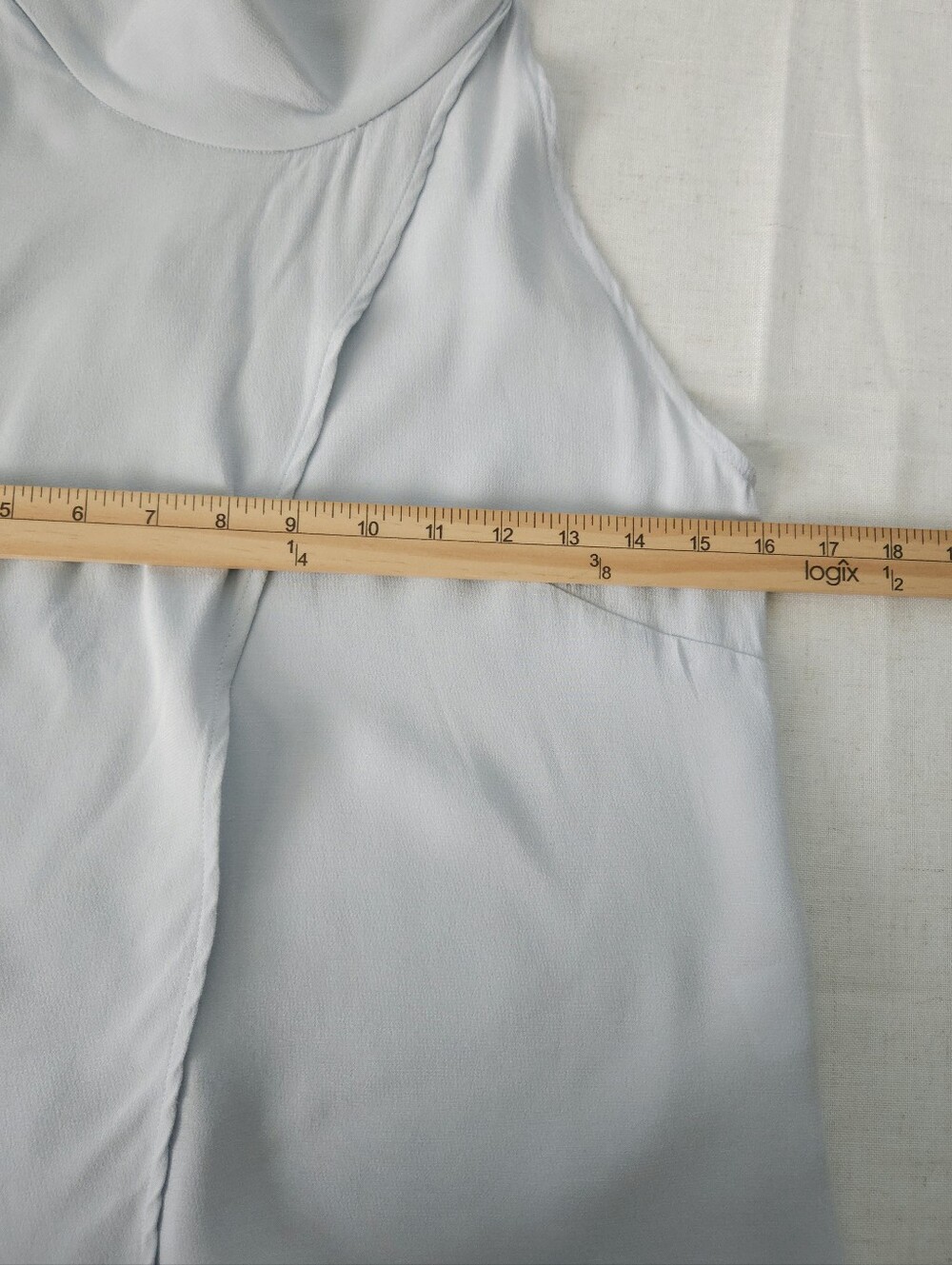 Viktoria + Woods Draped Asymmetric Cowl Neck Top Light Blue Sz 0 Australia - Picture 7 of 8
